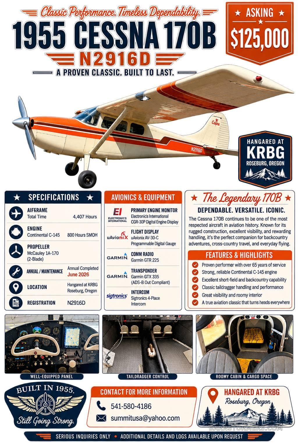 1955 CESSNA 170B photo 2